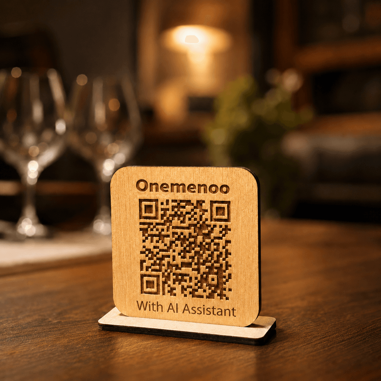 Ξύλινα QR code stands